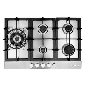 30 in. Drop-In Gas Cooktop in Stainless Steel with 5 Sealed Brass Burners and Cast Iron Grates (COS-850SLTX-E)