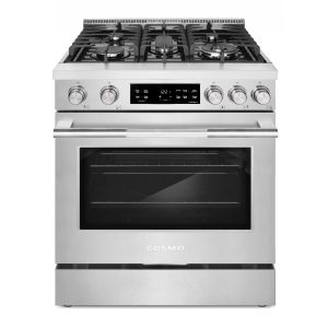 30 in. Stellar Collection 4.8 cu. ft. Gas Range, 5 Burners, Convection Oven, Cast Iron Grates, Stainless Steel (COS-RGS305SS)