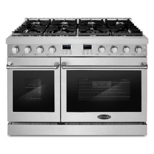 48 in. Lumin Collection 7.4 cu. ft. Double Oven Gas Range with 8 Burners, Convection, Cast Iron Grates, Stainless Steel (COS-GRC488KB)